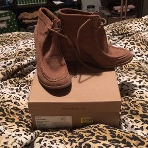 Lucky brand wedge booties